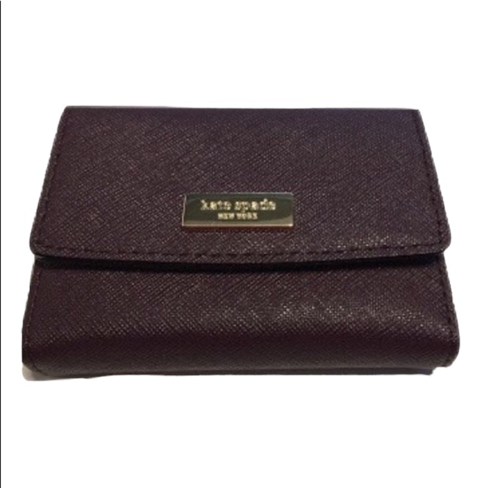 Last 1 ♠️ Kate Spade Laurel Way Large Holly Black Leather Card Case - Picture 4 of 8